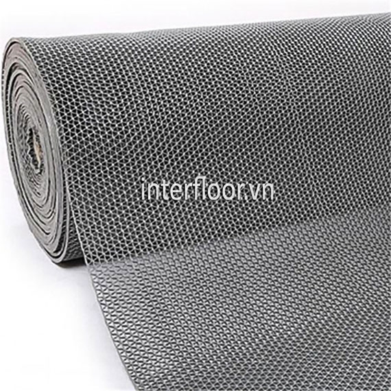 Thảm nhựa lưới ghi