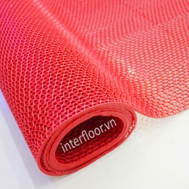 Thảm Nhựa Lưới Màu Đỏ