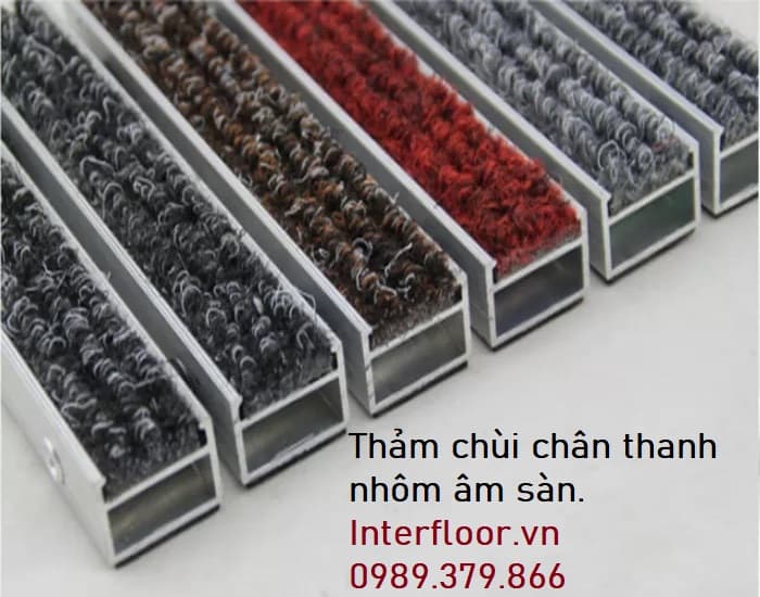 Thảm chùi chân thanh nhôm âm sàn