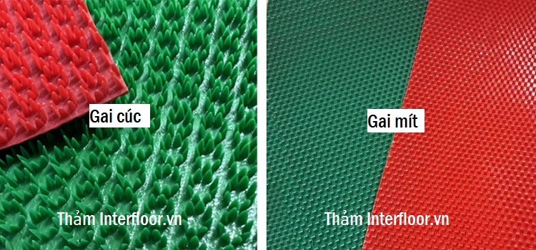 Thảm nhựa gai chống trượt (Thảm gai hoa cúc và thảm gai mít)