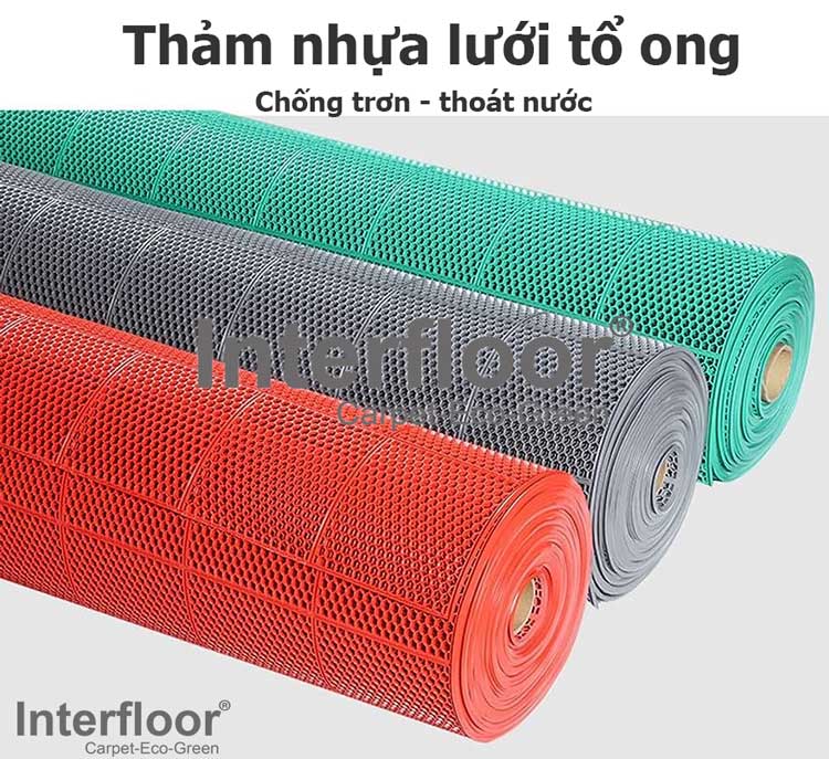 Thảm nhựa lưới tổ ong chống trơn thoát nước