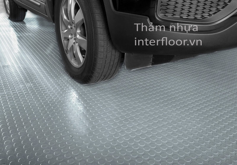 Thảm nhựa nút tròn trải gara